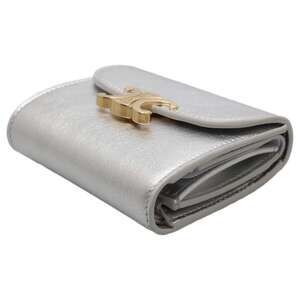 Celine Flap Leather Wallet Triomphe